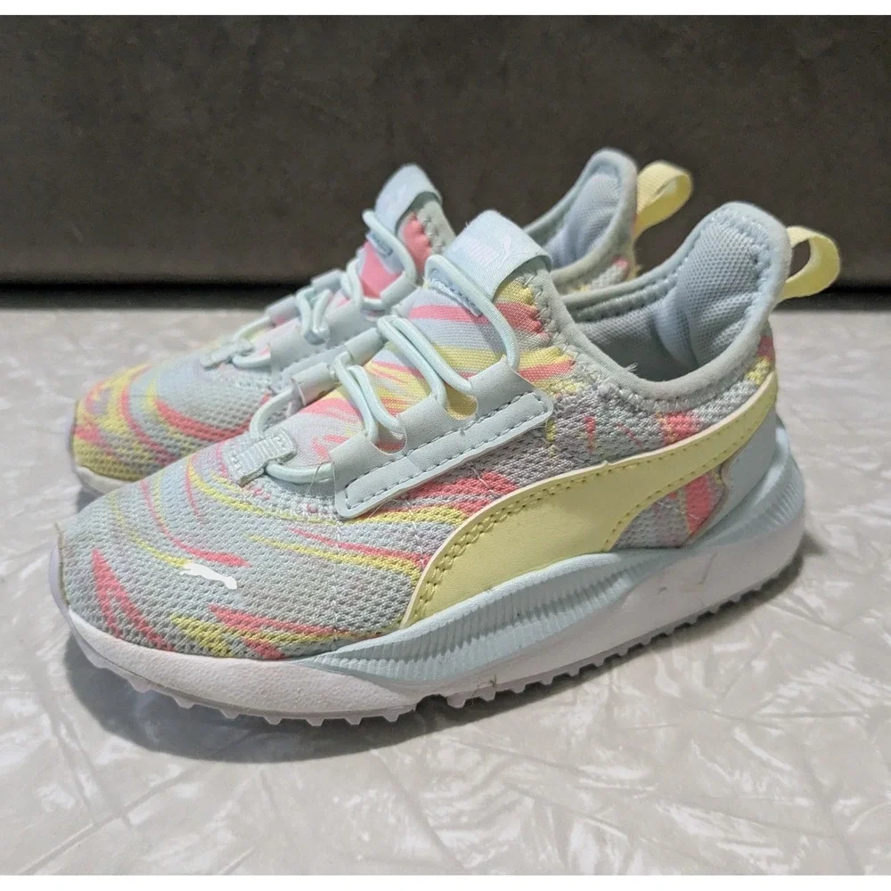 Puma Pacer Future Marble Toddler Sneakers Pastel Pink Yellow Blue 8C